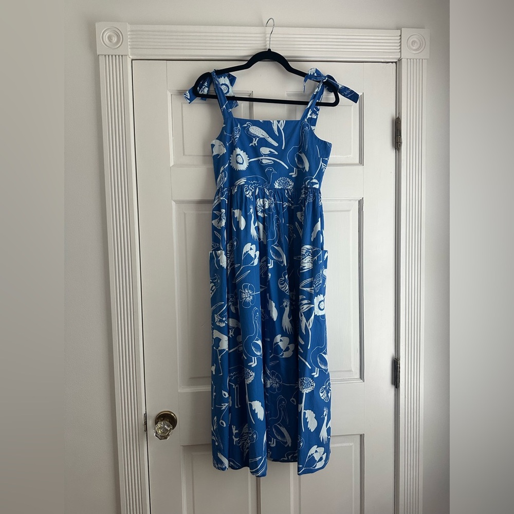 OLIPHANT TIE STRAP POCKET MIDI DRESS, XS